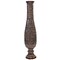 Uniquewise Antique Decorative Hand Curved Brown Mango Wood Floor Flower Vase Trumpet Design QI004012 - alternate 6